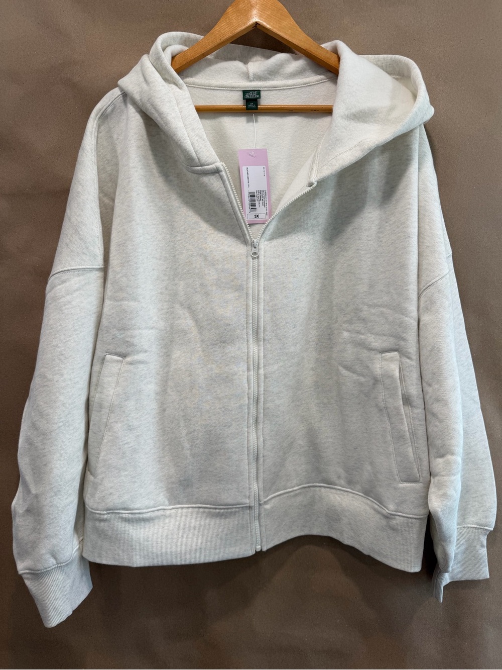 wild fable Light Gray Full-Zip Hoodie Jacket